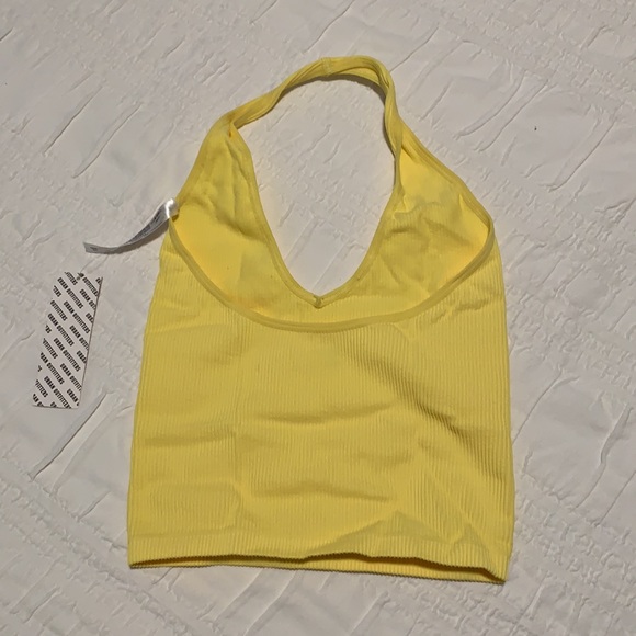 Urban Outfitters Out From Under size S yellow halter crop top - Picture 6 of 7